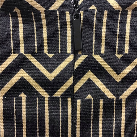 BLACK/ GOLD Straight pencil skirt - Picture 4 of 9